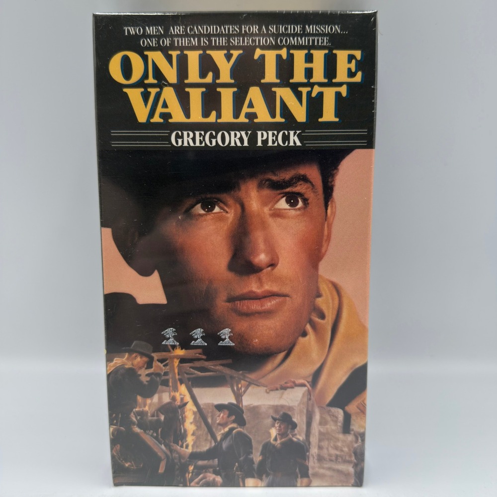 Only the Valiant VHS Gregory Peck Republic Pictures Western Movie Factory Sealed